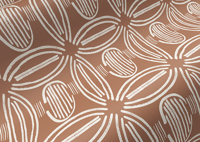 Geometric Tiles, Burnt Orange - Twist&Fit Roller Blind - Image 4